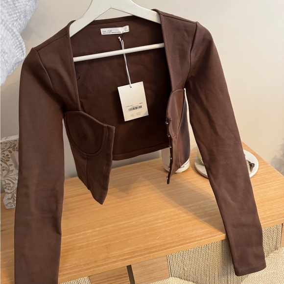 Oak and Fort LONG SLEEVE BUSTIER TOP - Picture 8 of 11